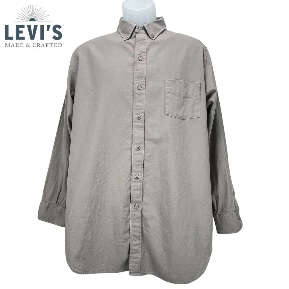 Levi's Made & Crafted Men Small Japanese‎ Fabric Classic Long Sleeve Shirt